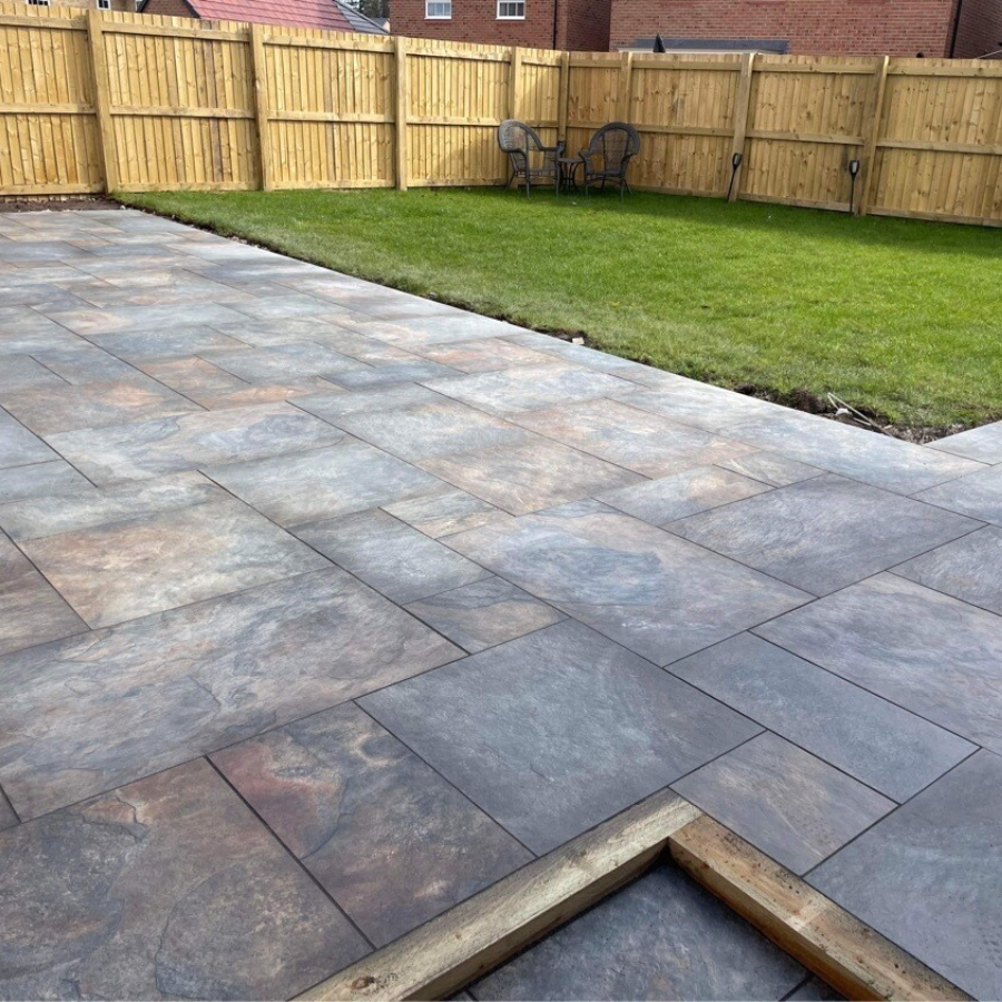 Copper Slate Vitrified Porcelain Paving | Mixed Size - Image 3